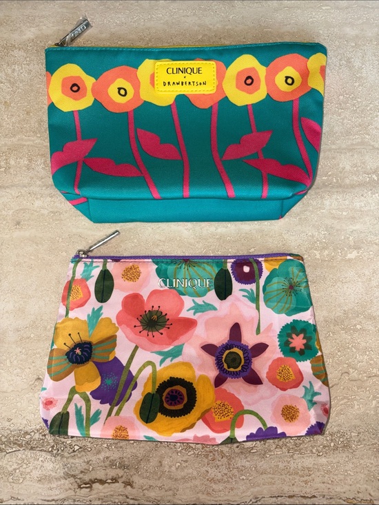 Clinique Handbags - 💐Clinique Floral Cosmetic Pouches - 2💐
